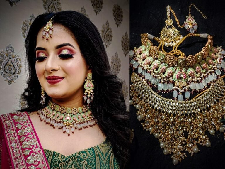 Makeover with a traditional attire with attractive ornaments
