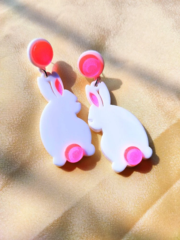 Cute on sale white earrings