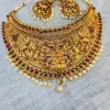 Premium Exclusive Lakshmi Temple Necklace Set - Image 4