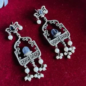 mahal-silver-replica-earring