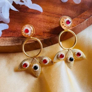 brass-stone-work-earrings