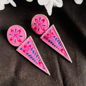 pink-printed-earrings