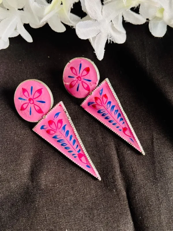 pink-printed-earrings