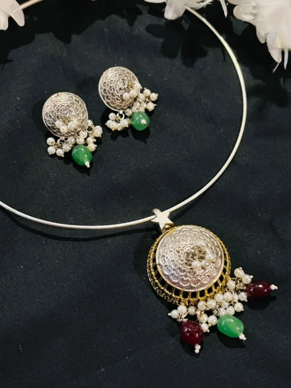 silver-replica-jhumka-hasli-set