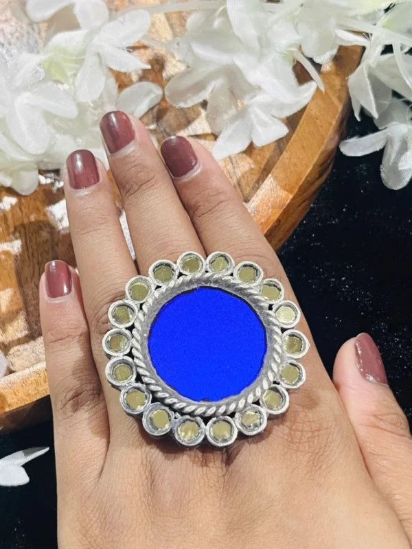 silver-replica-blue-mirror-ring