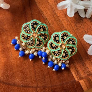 blue-green-kundan-studs