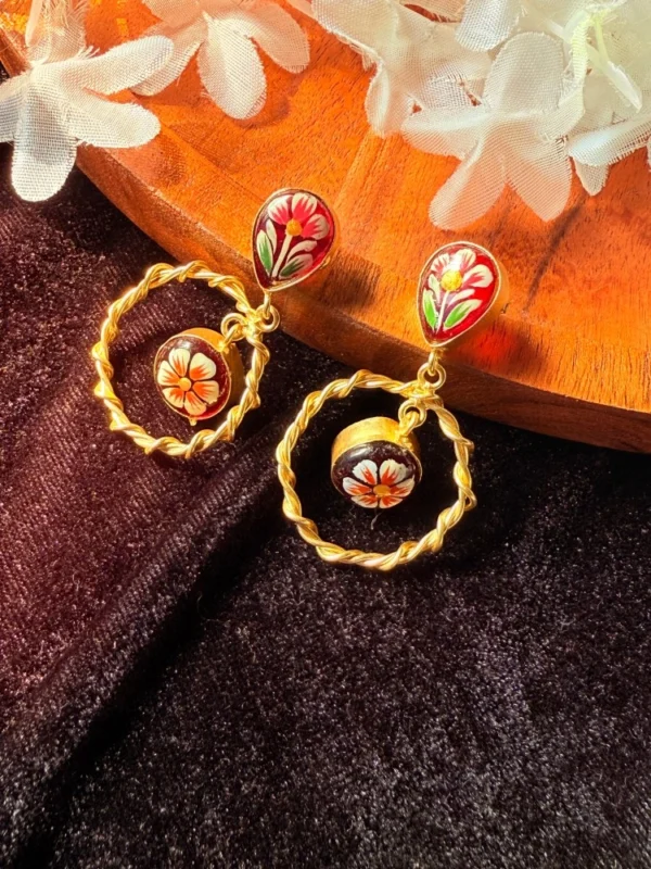 brass-maroon-drop-earrings