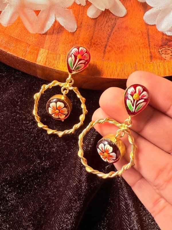 tanjore-paint-earrings