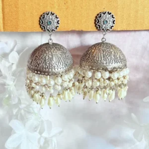 silver-oxidised-heavy-jhumka-design