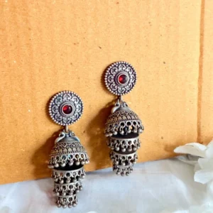 silver-oxidised-red-layered-premium-jhumkas