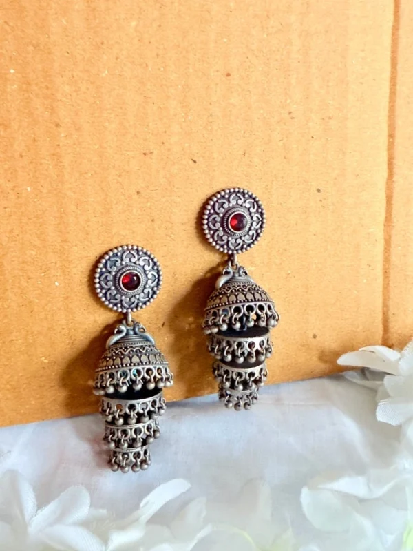 silver-oxidised-red-layered-premium-jhumkas