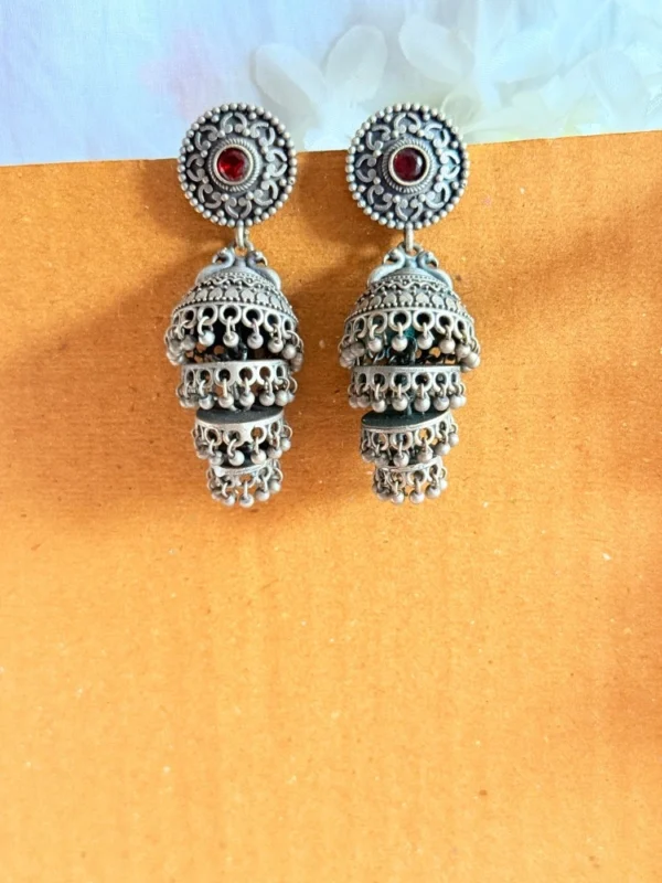 layered-silver-oxidised-jhumkas