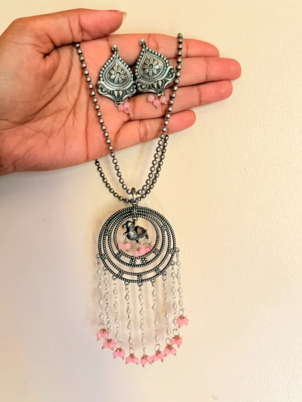 pink-bird-long-necklace-set