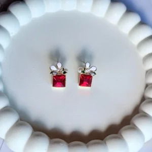 red-crystal-stone-stud