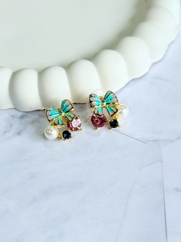 butterfly-stone-studs