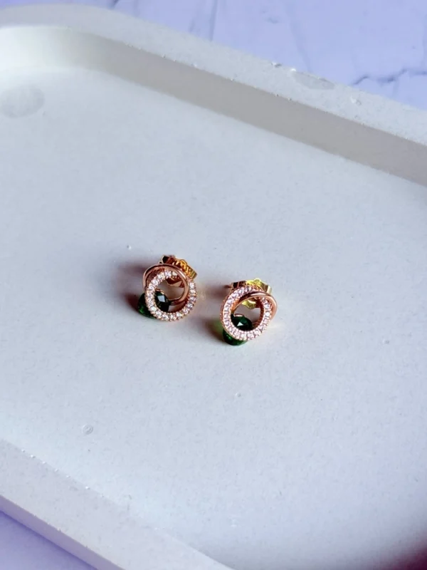 green-stone-studs
