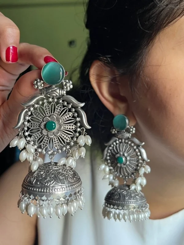 silver-look-alike-statement-jhumkas