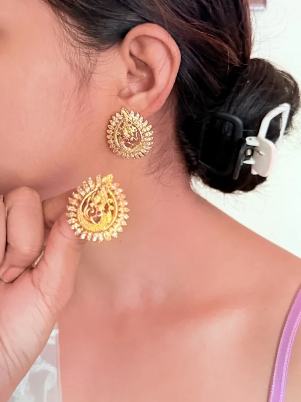 temple-peacock-design-studs
