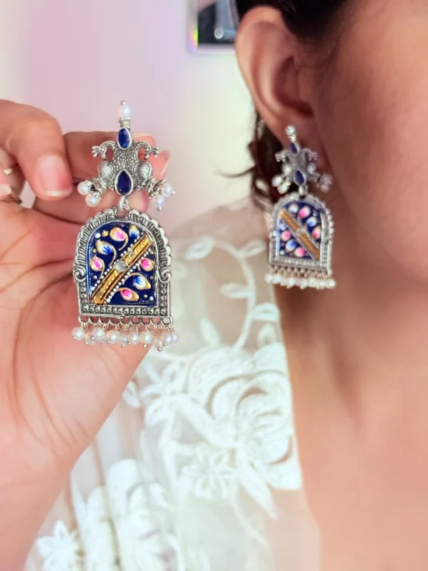 handpainted-silver-earrings