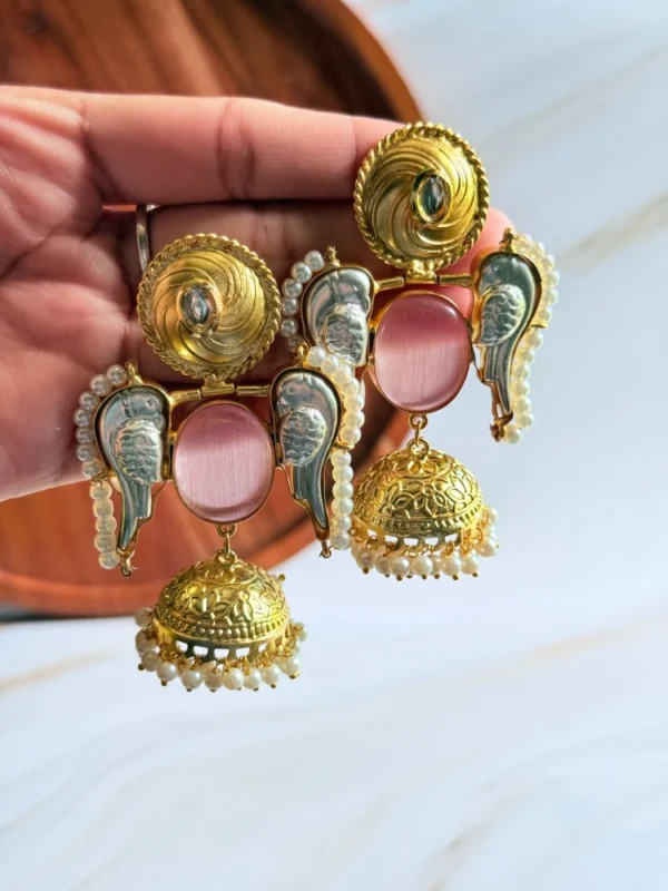 pink-dual-tone-jhumkas