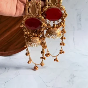 red-stone-long-jhumka