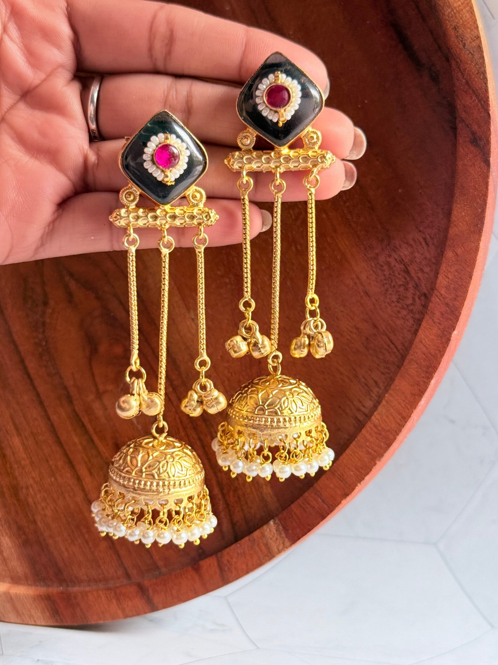 stone-work-jhumka-earrings