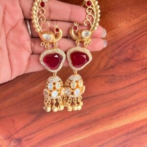 peacock-stone-kundan-earcuffs
