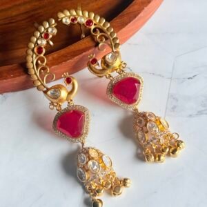 mosonite-peacock-earcuffs