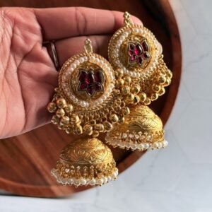 lotus-kundan-jhumka