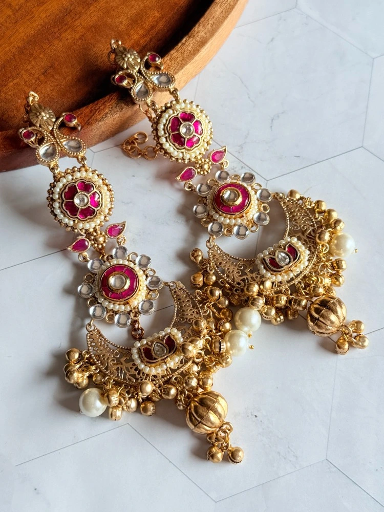 pink-brass-polki-chandbali-earrings