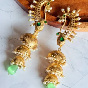 peacock-brass-earcuffs