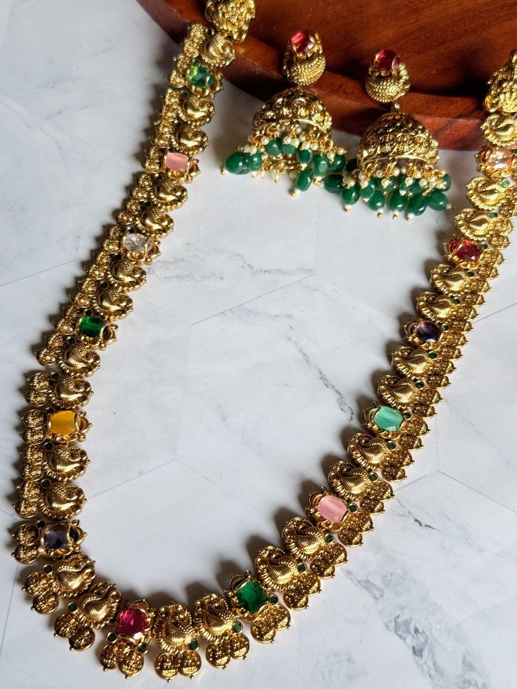 multicolor-peacock-long-necklace