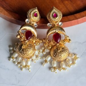 red-kundan-jhumkas