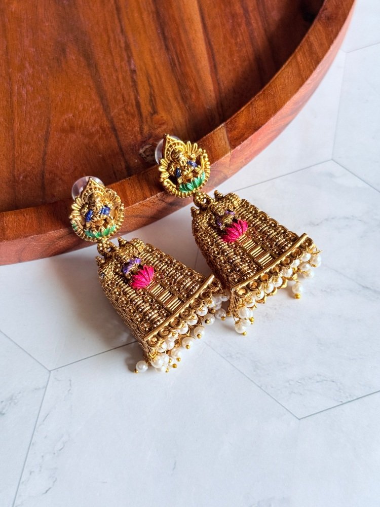 temple-inspired-jhumkas