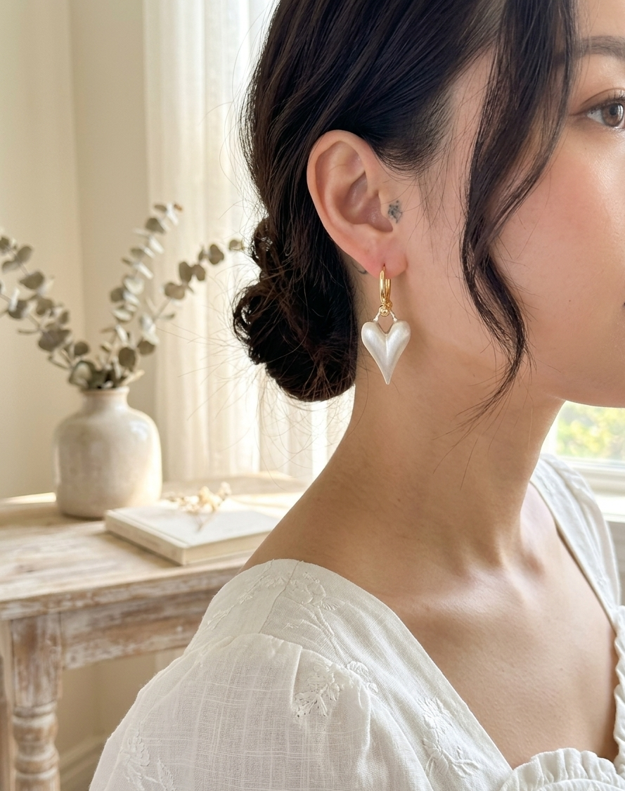 white-love-drop-earrings