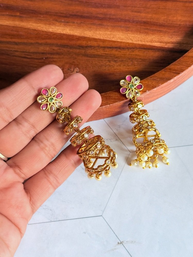 flower-temple-jhumkas