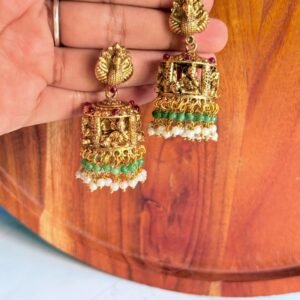 green-temple-beaded-earrings