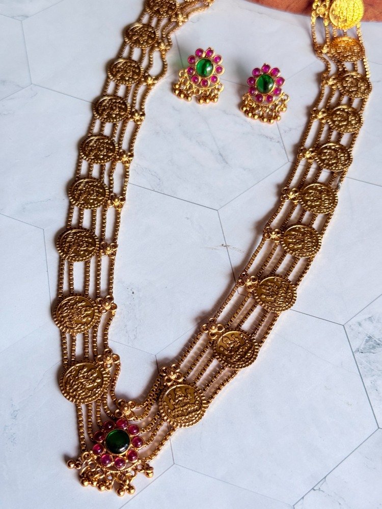 lakshmi-coin-layered-haram-set