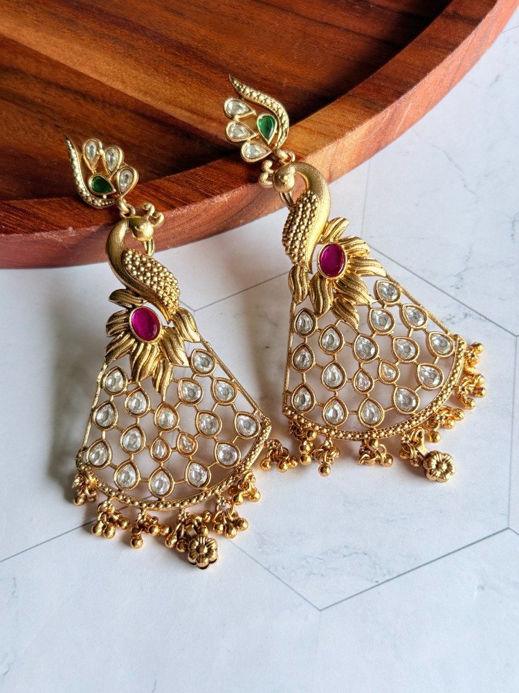 peacock-stone-drop-earrings