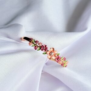 pink-flower-enamel-bangle