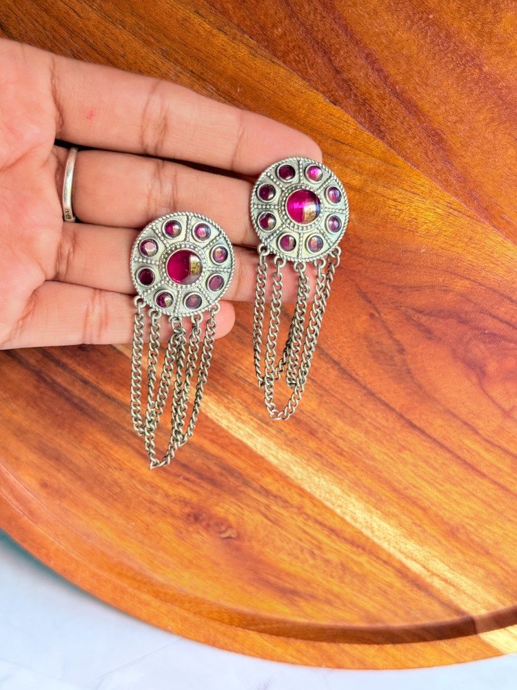 pink-silver-replica-earrings