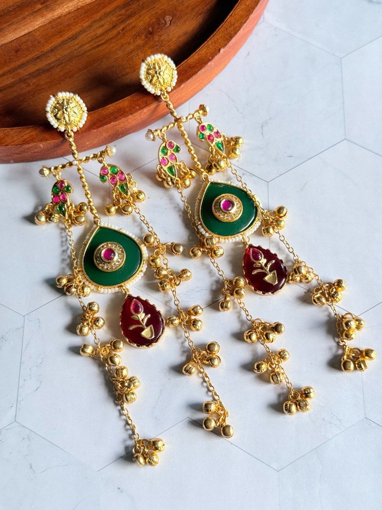 red-green-kashmiri-earrings