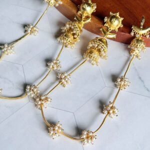 chandbali tana brass jhumka chandbali-tana-brass-jhumka