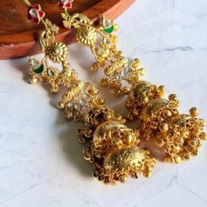 peacock-brass-earcuff