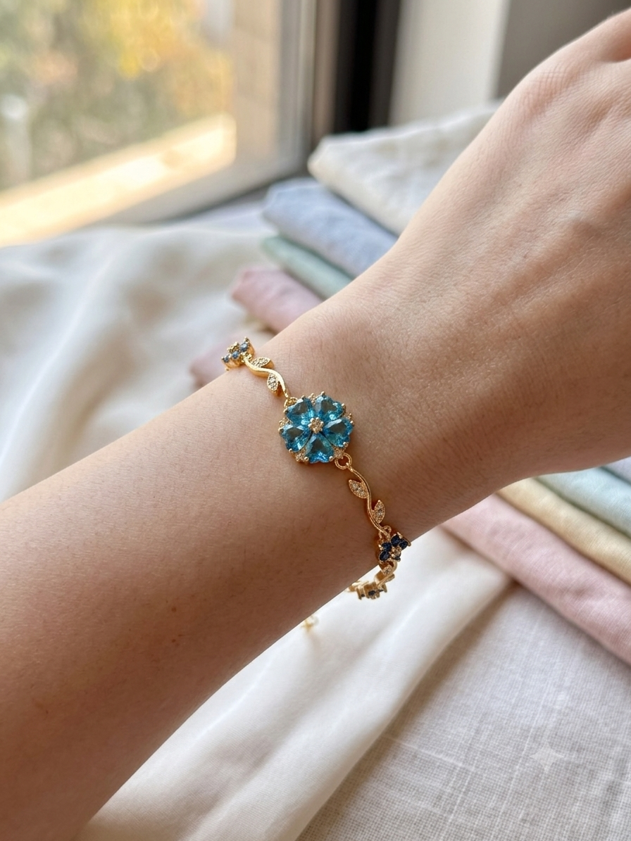 blue-floral-stone-bracelet