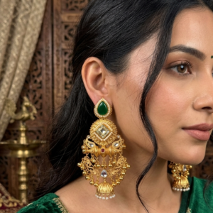 green-brass-jhumkas