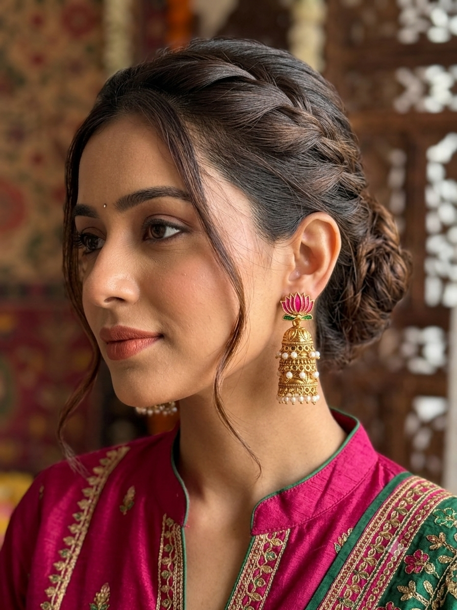 lotus-jhumkas