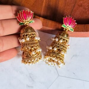 lotus-temple-jhumkas