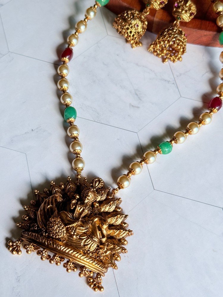 mahalakshmi-long-necklace-set