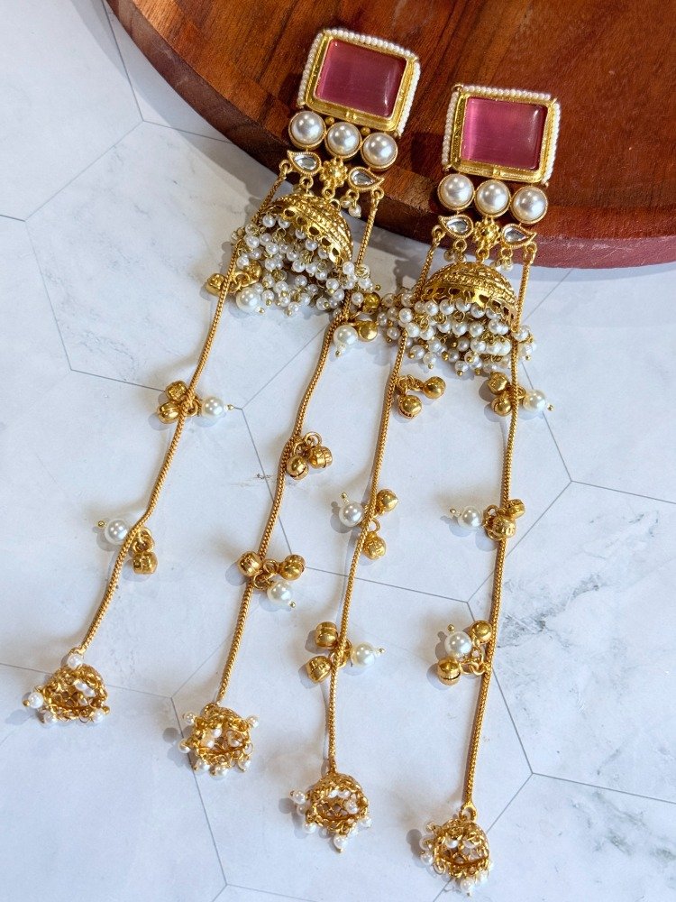 pink-brass-jhumkas